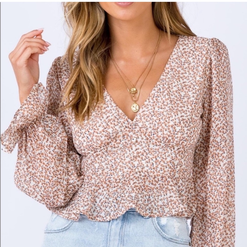 * Princess Polly Morwen Top Beige size 2
